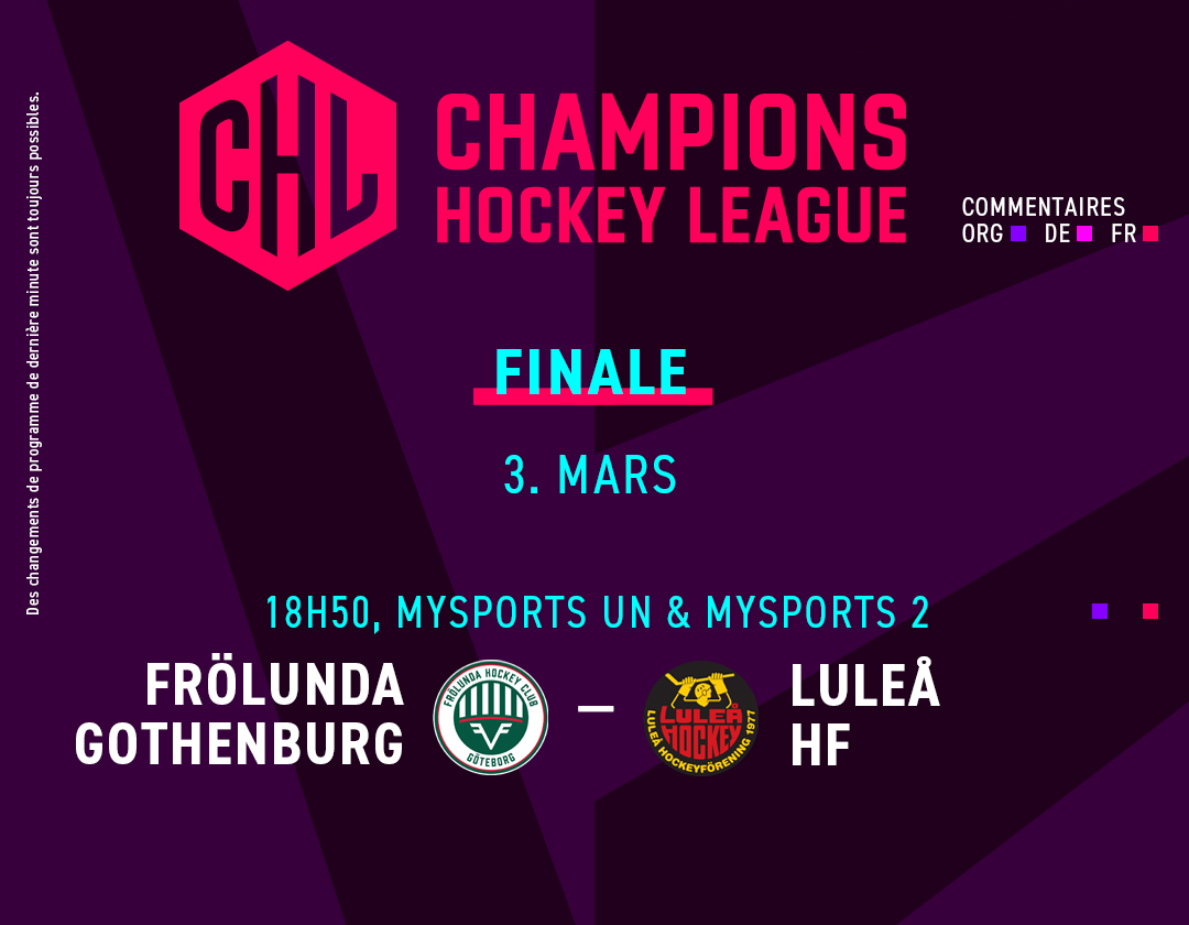 Finale 2026 Champions Hockey League Table