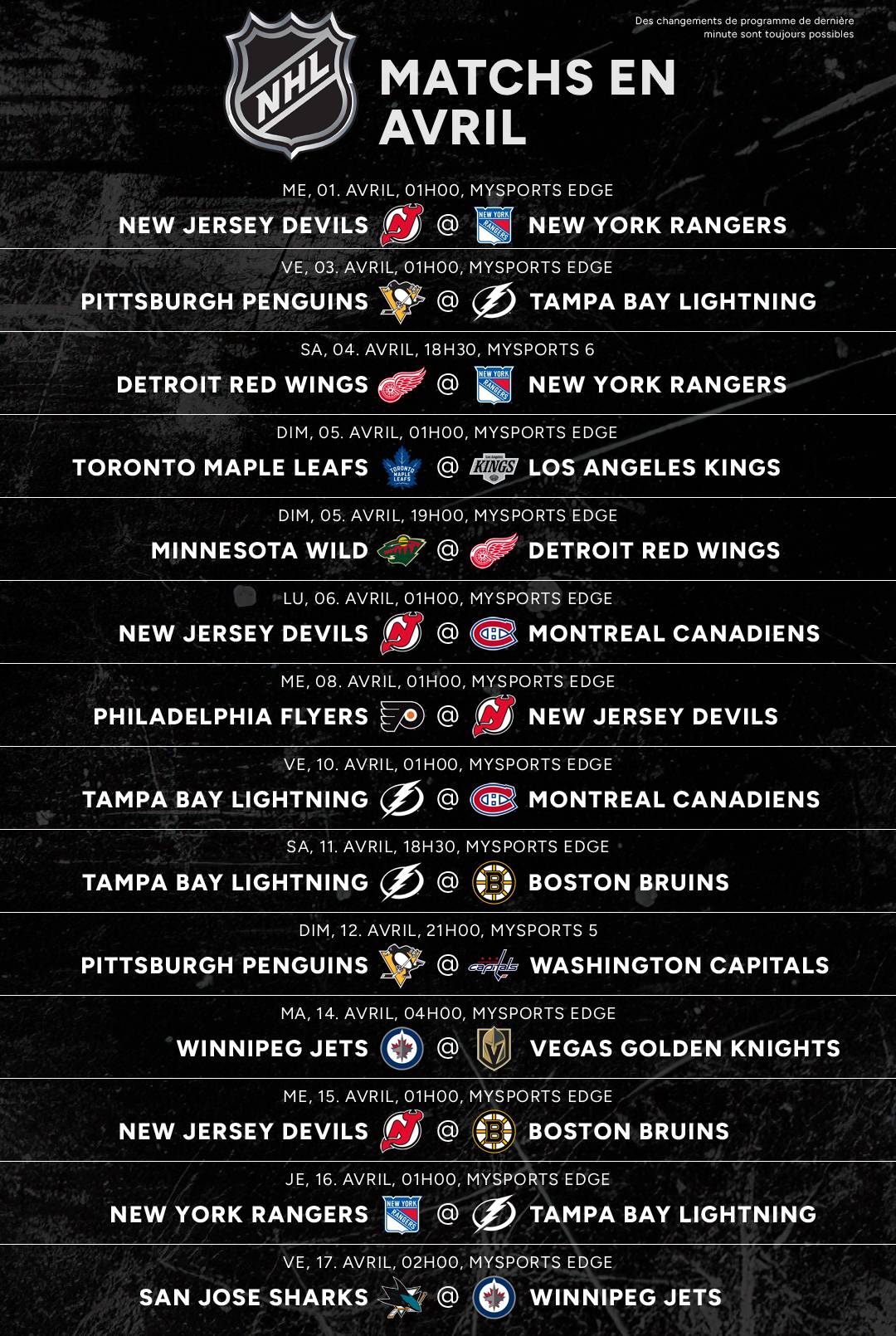 NHL Avril