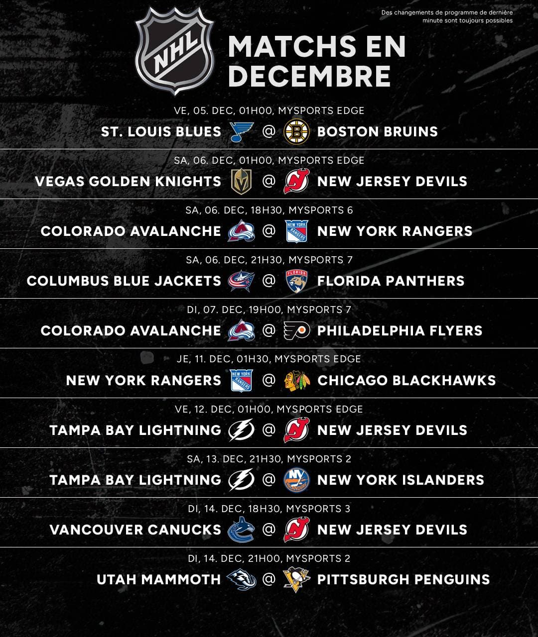 NHL Dec