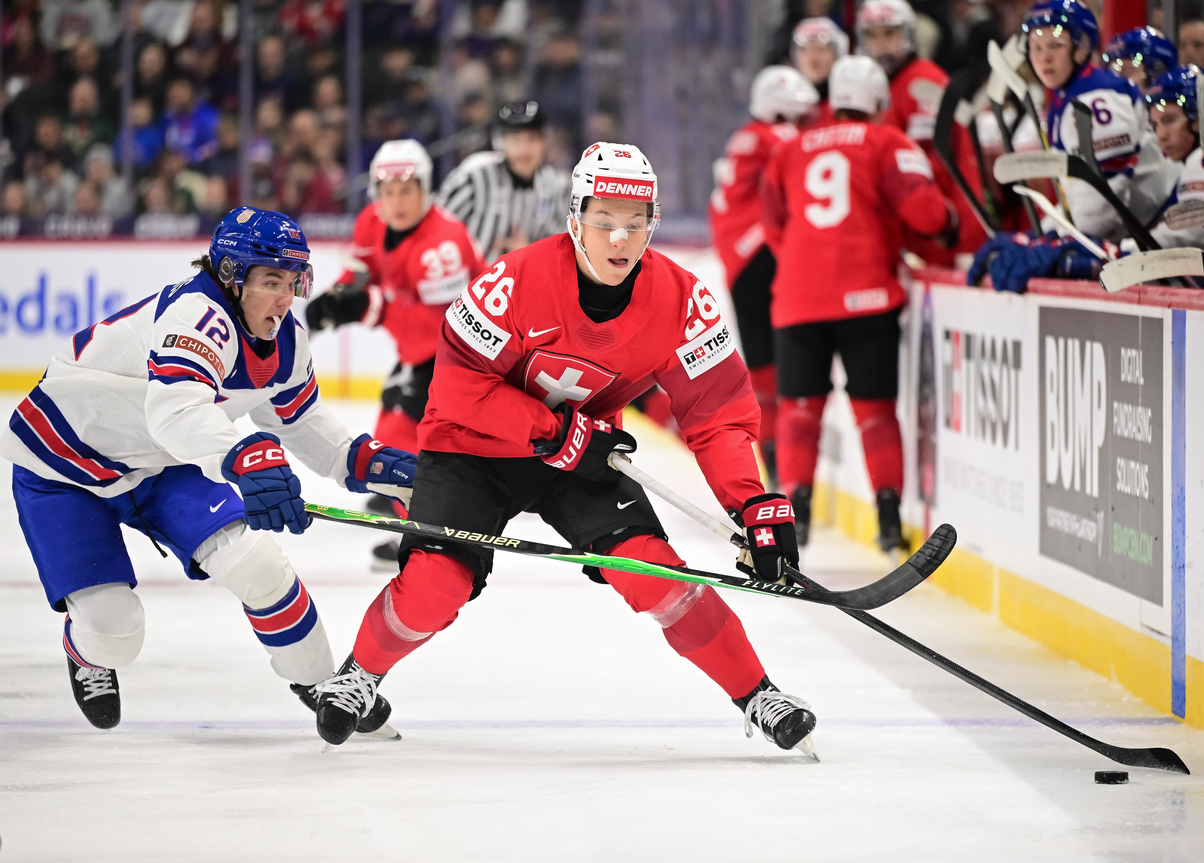Ludvig Johnson en action sur la glace U20
