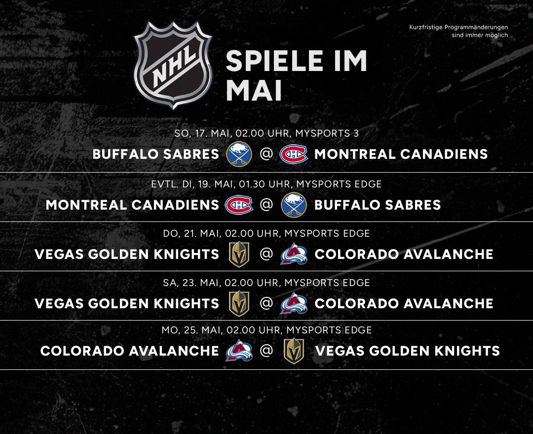 NHL Tafel DE Mai